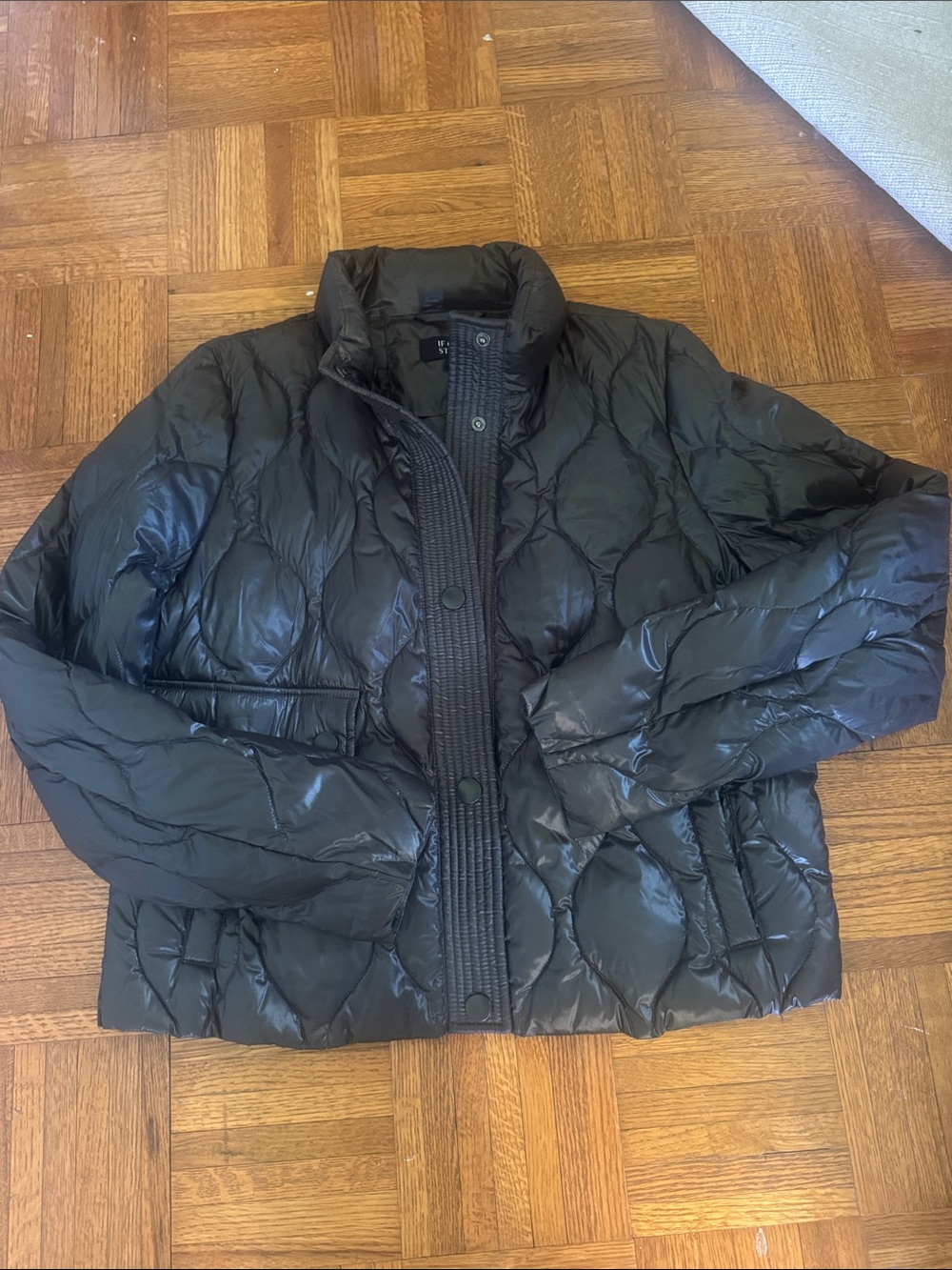 Women’s olive green Quilted DOWN fill Puffer Jacket